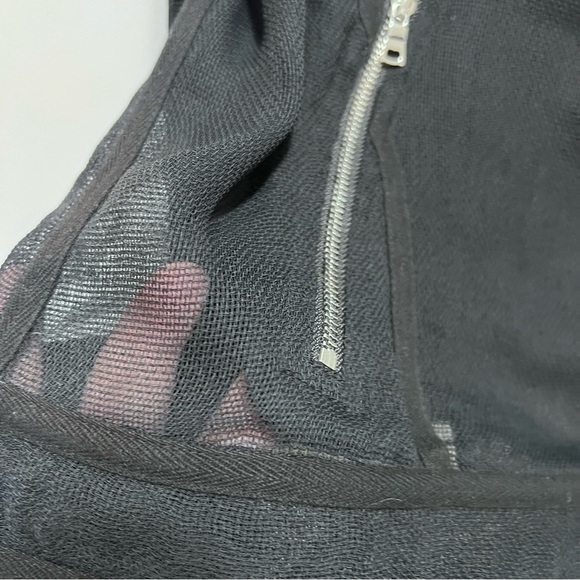 Robert Rodriguez Black Sheer Moto Jacket Size 8 - Picture 5 of 10